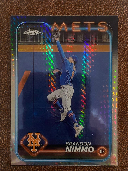 Brandon Nimmo - 2024 Topps Chrome - Prism Refractor - Mets