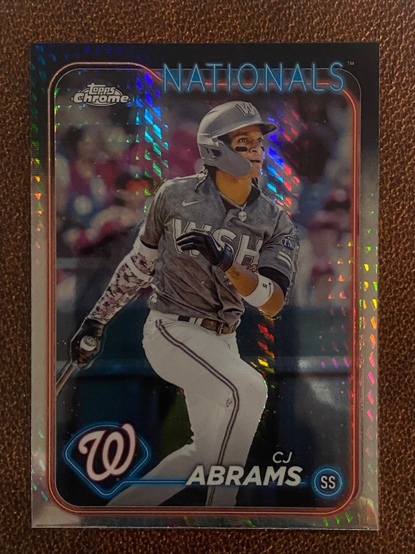 CJ Abrams - 2024 Topps Chrome - Prism Refractor - Nationals