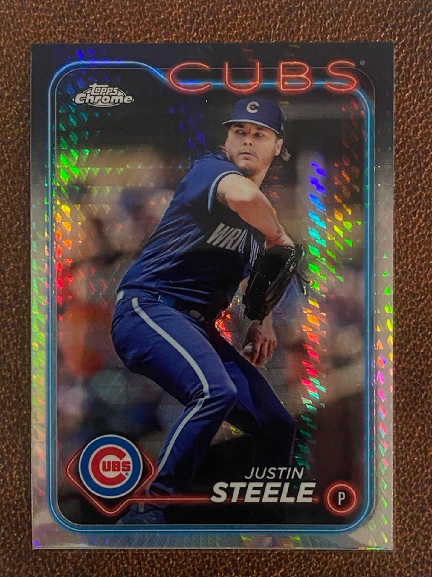 Justin Steele - 2024 Topps Chrome - Prism Refractor - Cubs