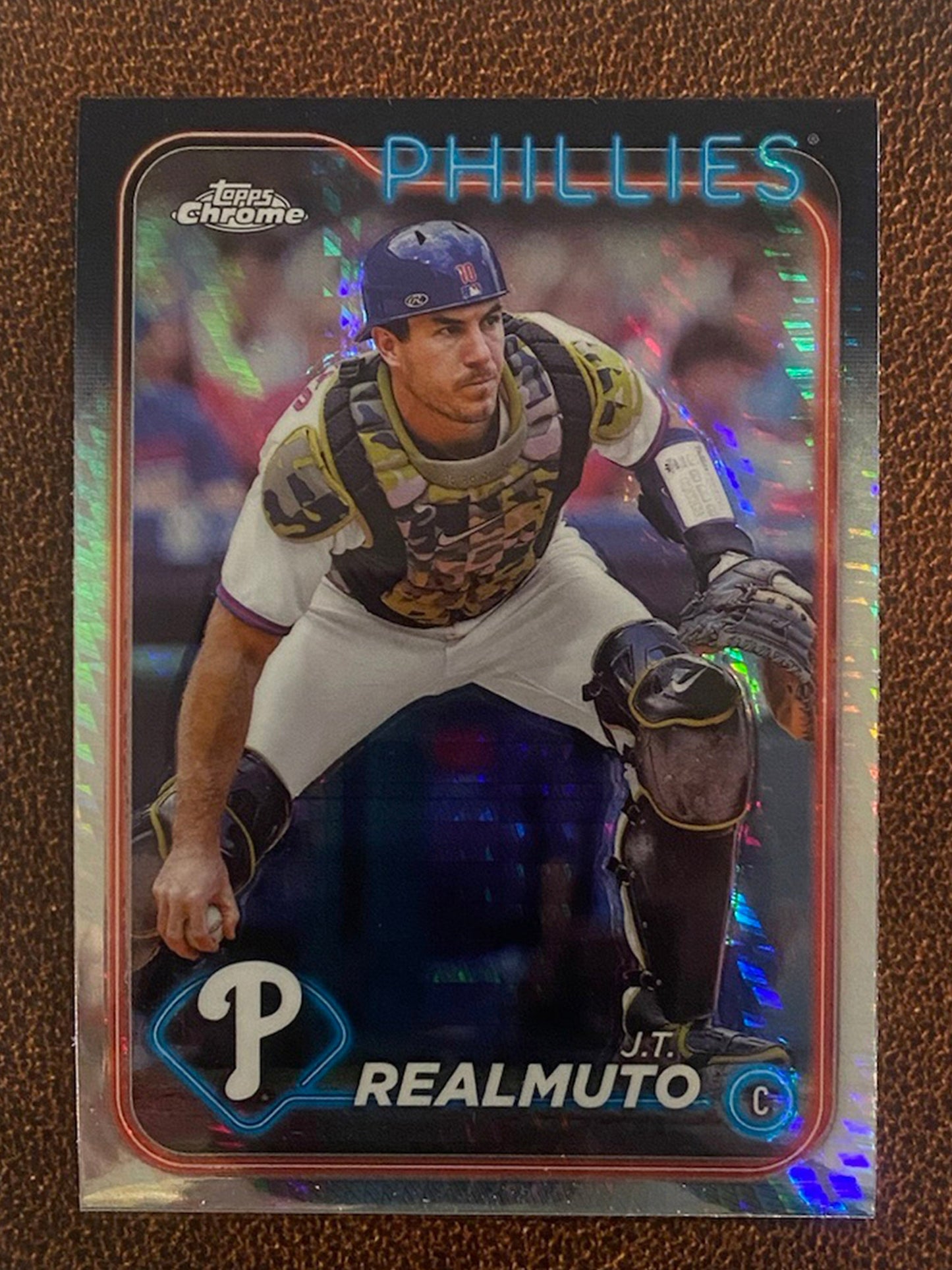 J.T. Realmuto - 2024 Topps Chrome - Prism Refractor - Phillies