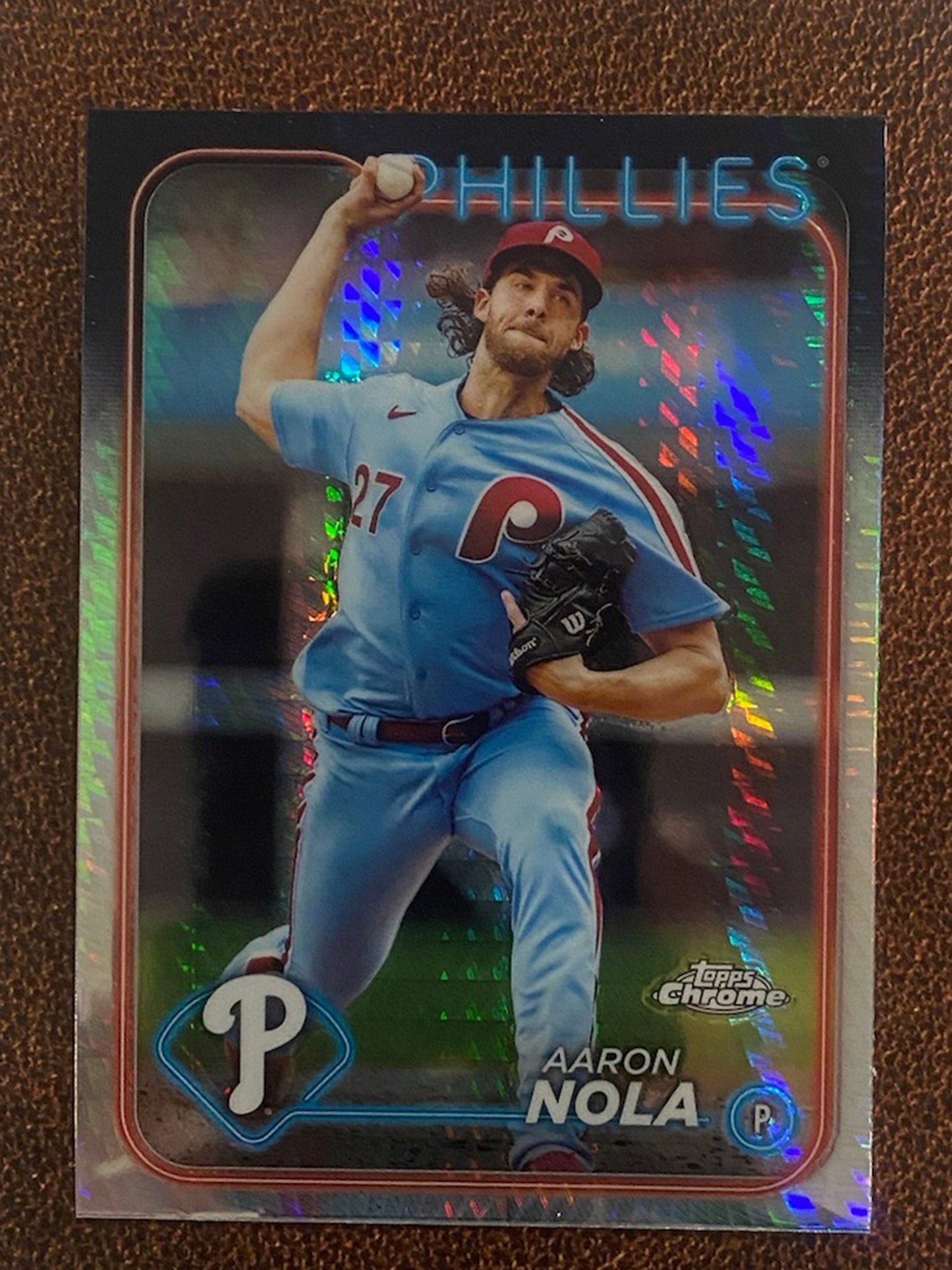 Aaron Nola - 2024 Topps Chrome - Prism Refractor - Phillies