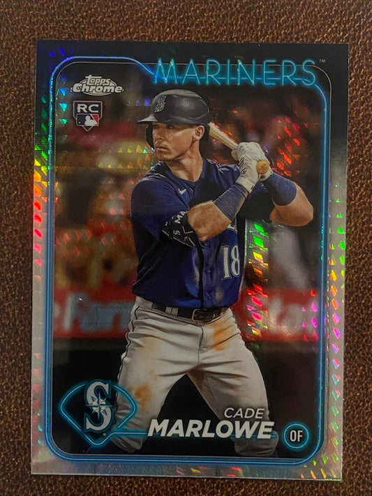 Cade Marlowe - 2024 Topps Chrome - Prism Refractor - Mariners