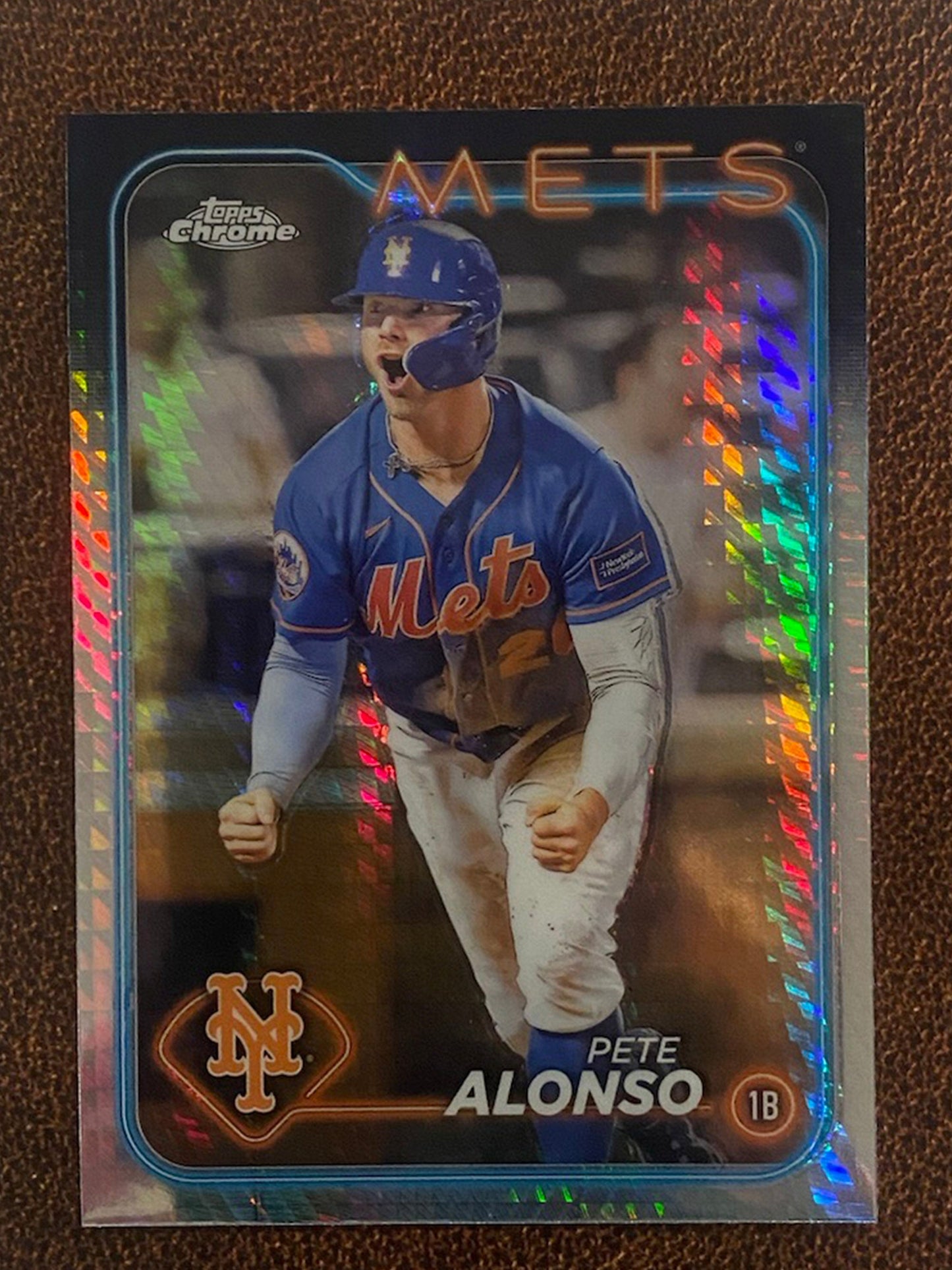 Pete Alonso - 2024 Topps Chrome - Prism Refractor - Mets