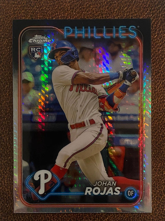 Johan Rojas - 2024 Topps Chrome - Prism Refractor - Phillies