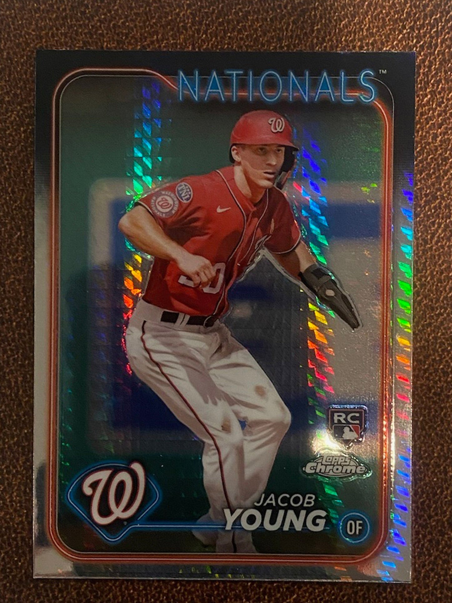 Jacob Young - 2024 Topps Chrome - Prism Refractor - Nationals