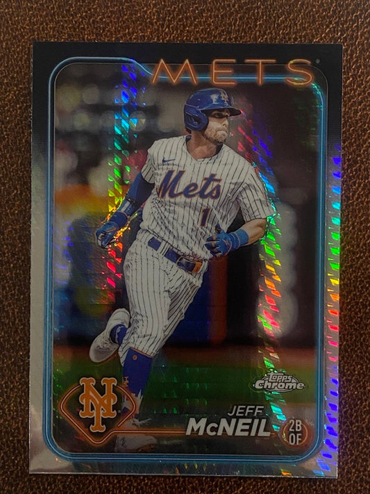 Jeff McNeil - 2024 Topps Chrome - Prism Refractor - Mets