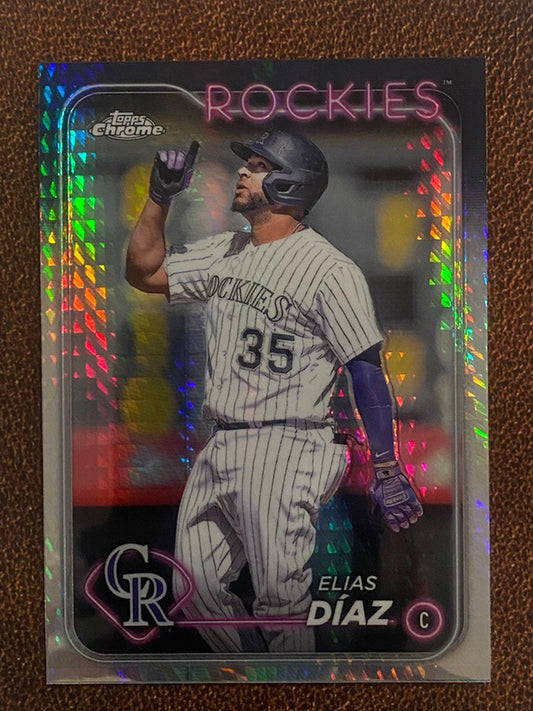 Elias Diaz - 2024 Topps Chrome - Prism Refractor - Rockies