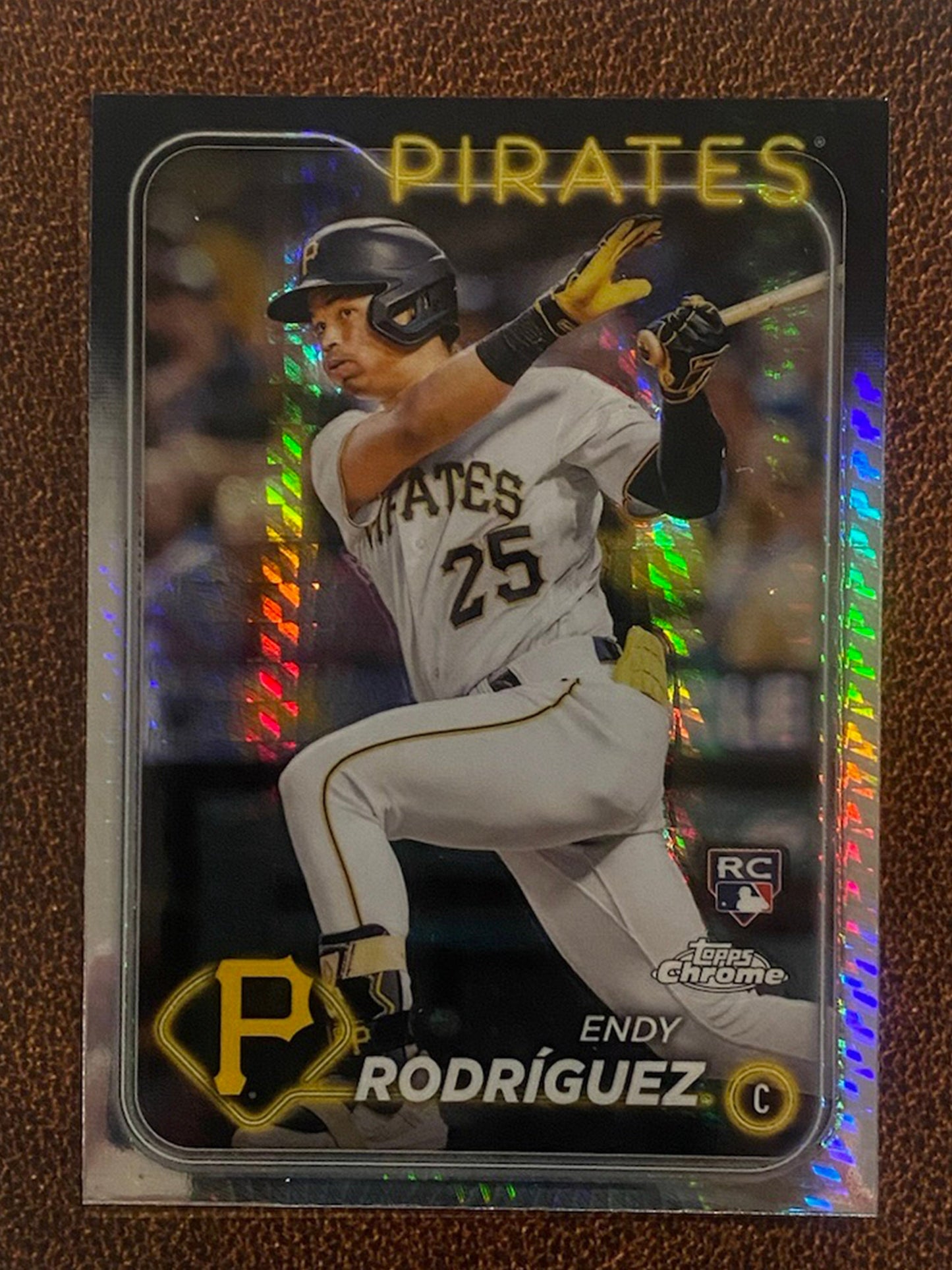 Endy Rodriguez - 2024 Topps Chrome - Prism Refractor - Pirates