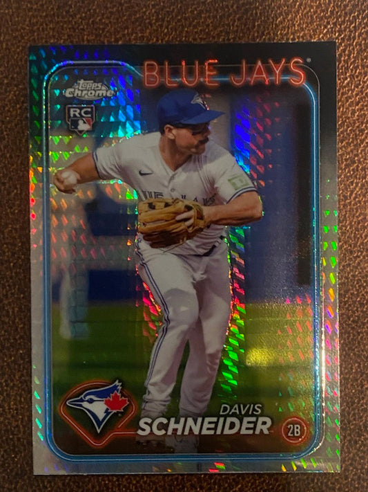 Davis Schneider - 2024 Topps Chrome - Prism Refractor - Blue Jays