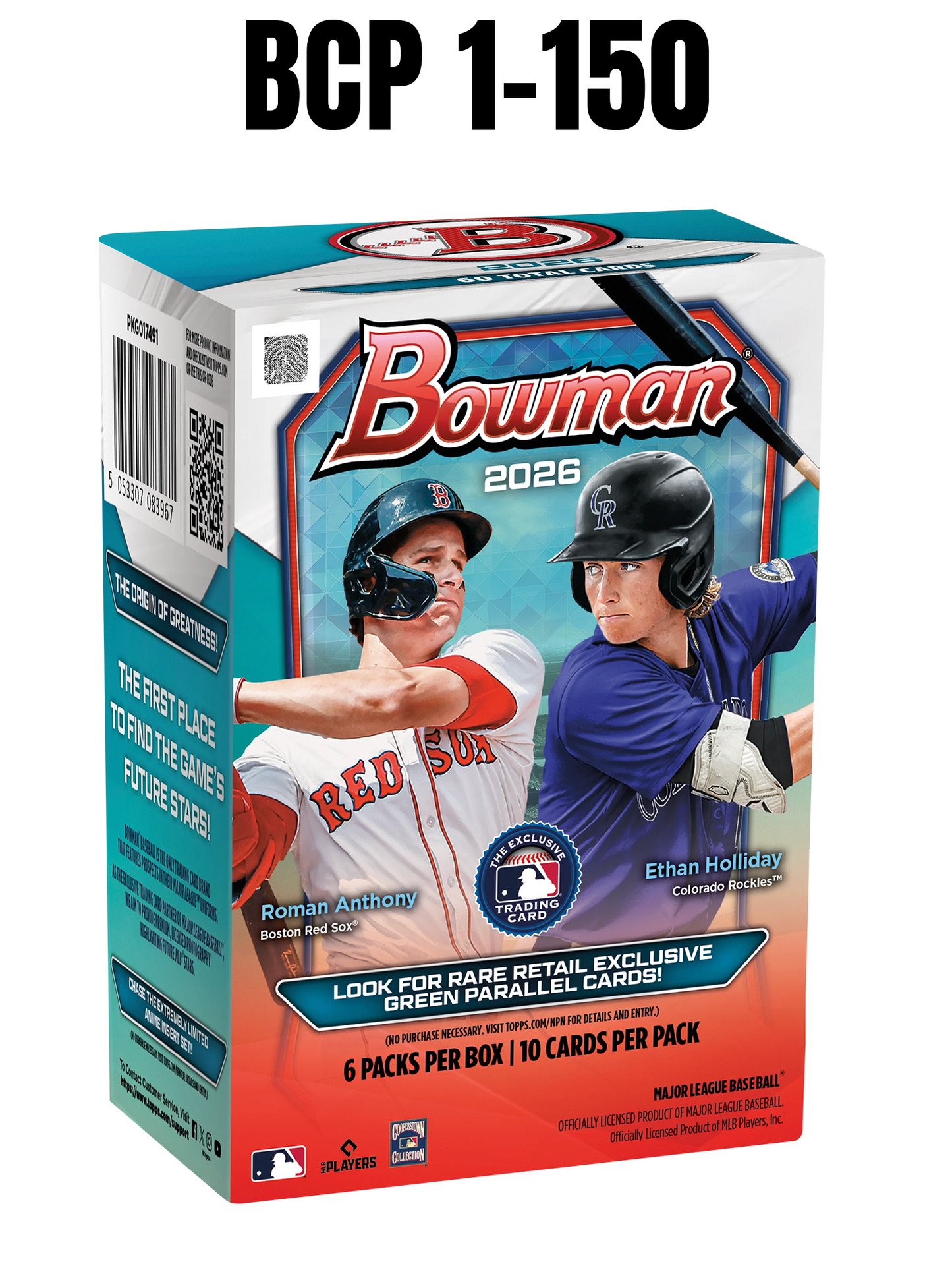 2026 Bowman Base Chrome Prospects #1-150